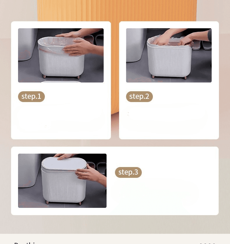 ワンタッチ開閉 スリムで隙間に入るゴミ箱