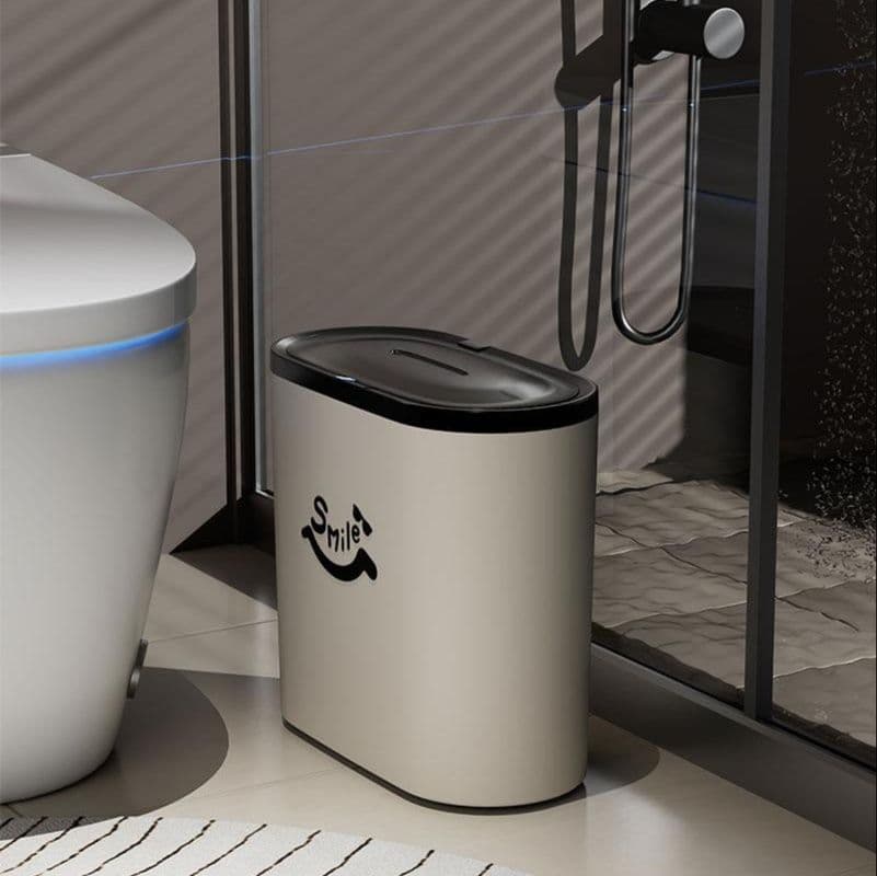 smileがかわいい 隙間に置けるスリムゴミ箱