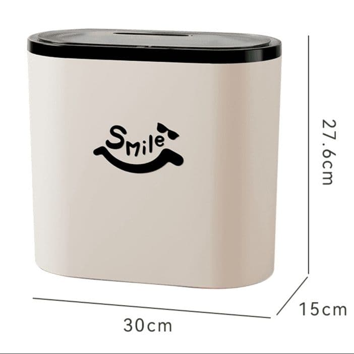 smileがかわいい 隙間に置けるスリムゴミ箱