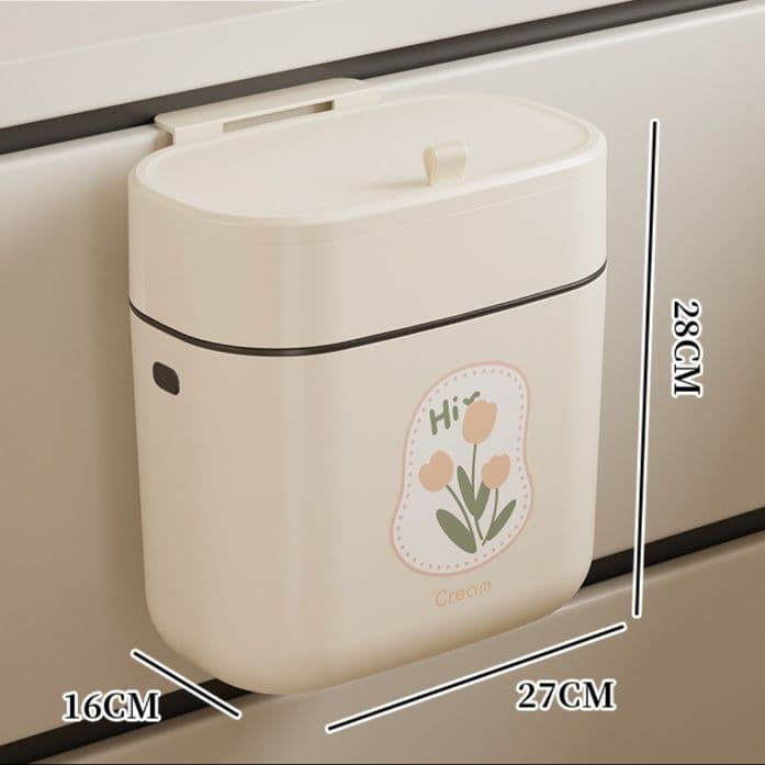 キッチン ゴミ箱 花柄デコ壁掛けゴミ箱